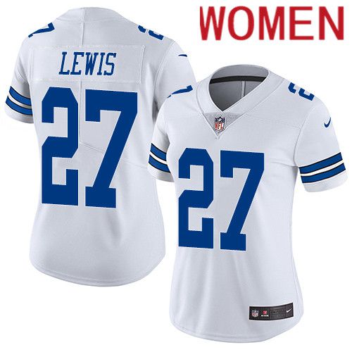 Women Dallas Cowboys #27 Jourdan Lewis Nike White Vapor Limited NFL Jersey